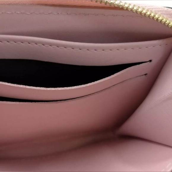 Auth Louis Vuitton Rose Ballerina Vernis Monogram Zippy Coin Change Purse Wallet - Picture 6 of 9